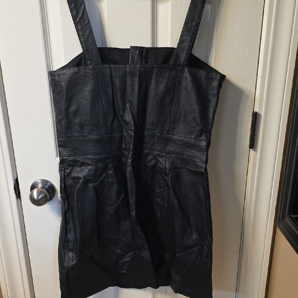 Wild Fable Black Faux Leather Zip-Up - Picture 4 of 5